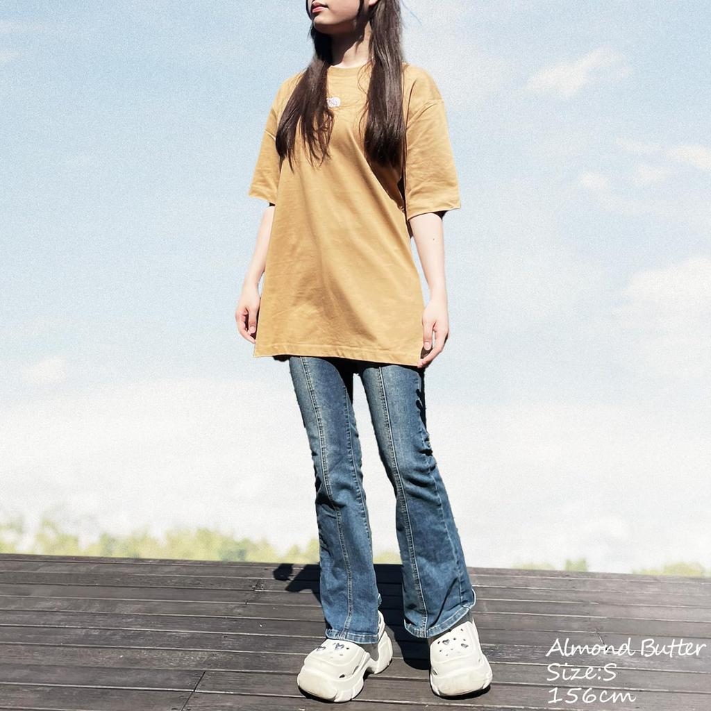 The North Face Женская футболка оверсайз с коротким рукавом, миндального цвета, размер M, с вышивкой, простой дизайн, логотип,