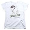 Elvis Presley Elvis Is a Verb Womens T Shirt White