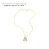 Gold Color 26 Letters Necklace Alphabet Women Sweater Chain A-Z Letter Clavicle Chain  Ladies