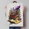 Watercolor Books Metal Signs Book Poster Room Decorations Custom Tinplate Sign for Wall Art Decoration Decorative Wall Frames