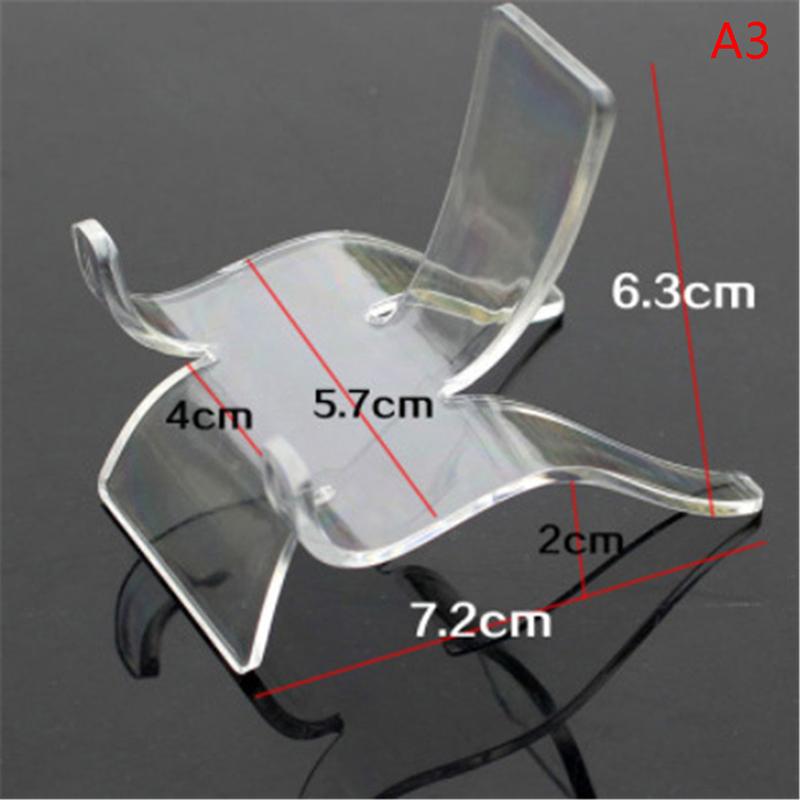 2Pcs Acrylic Shelf Stones Cluster Stand Mineral Specimen Display Holder