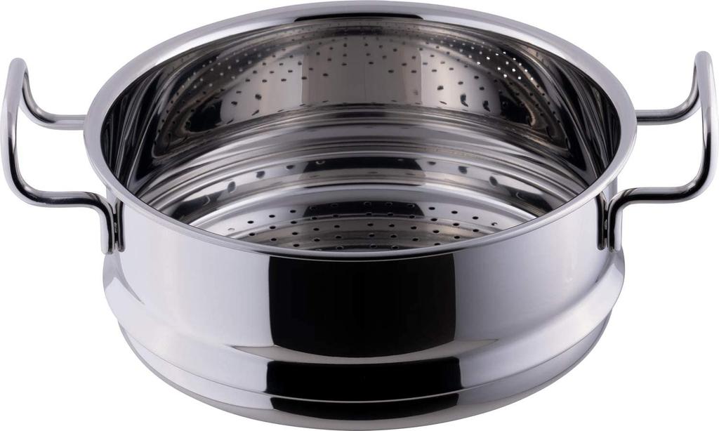 Miyazaki Seisakusho Geo Made in Stainless Steamer, 28cm, Japan, Steel, 15-Year Warranty, GEO-28UE