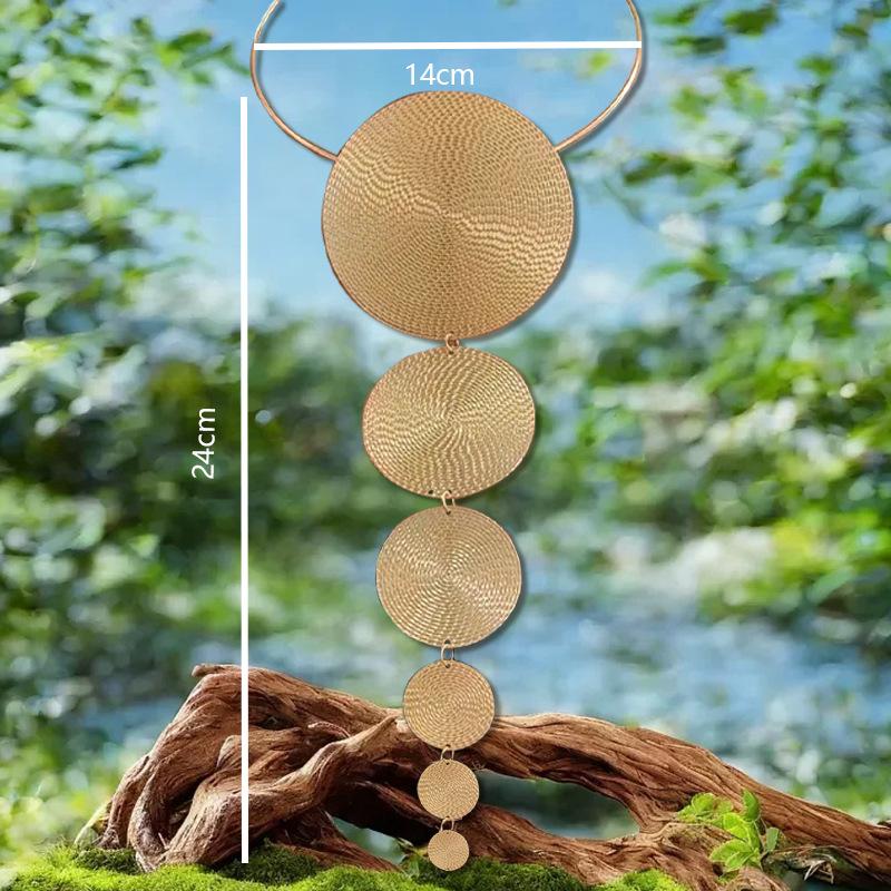 Круглое полое длинное ожерелье