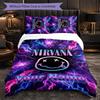 Постельное белье Nirvana с индивидуальным именем и текстом, 1 пододеяльник и 2 наволочки, персонализированный подарок для спальни