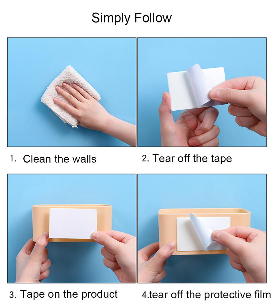 Настенный ящик для хранения косметический держатель пульта дистанционного управления вешалка для ванной настенная полка самоклеящийся чехол для хранения домашний органайзер принадлежности