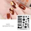 Nail Art Stamp Template Geometry 016 Nail Stamping Plates Little Flower OverPrint Level Image Manicure Stamp Tools