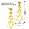 Stainless Steel Earrings Korean Fashion Hollow Stars Dangle Personality Design Earrings For Women Zircon Banquet Fine Gifts New