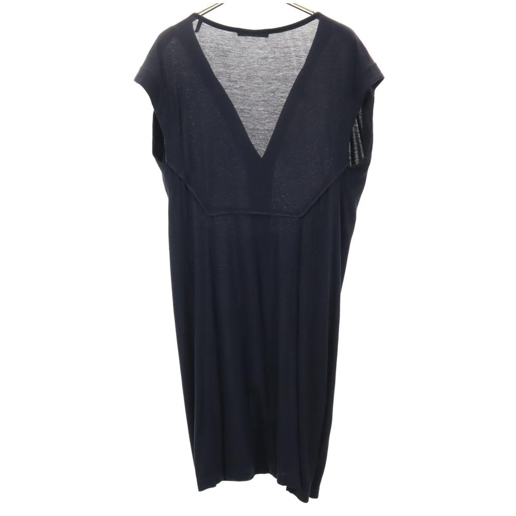 JIL SANDER made in Italy No sleeve Skipper Color one piece 32 Navy Women Used