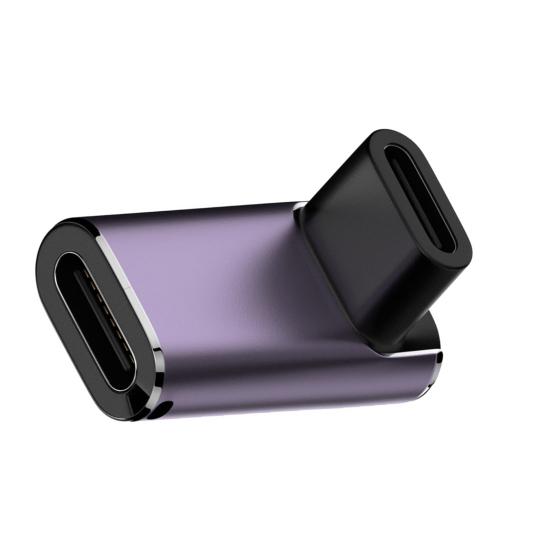 USB C адаптер с прямым углом 240 Вт PD 8K@60 Гц видео зарядный адаптер 40 Гбит/с передача данных светодиодный металлический адаптер для MacBook Pro для iPad Pro