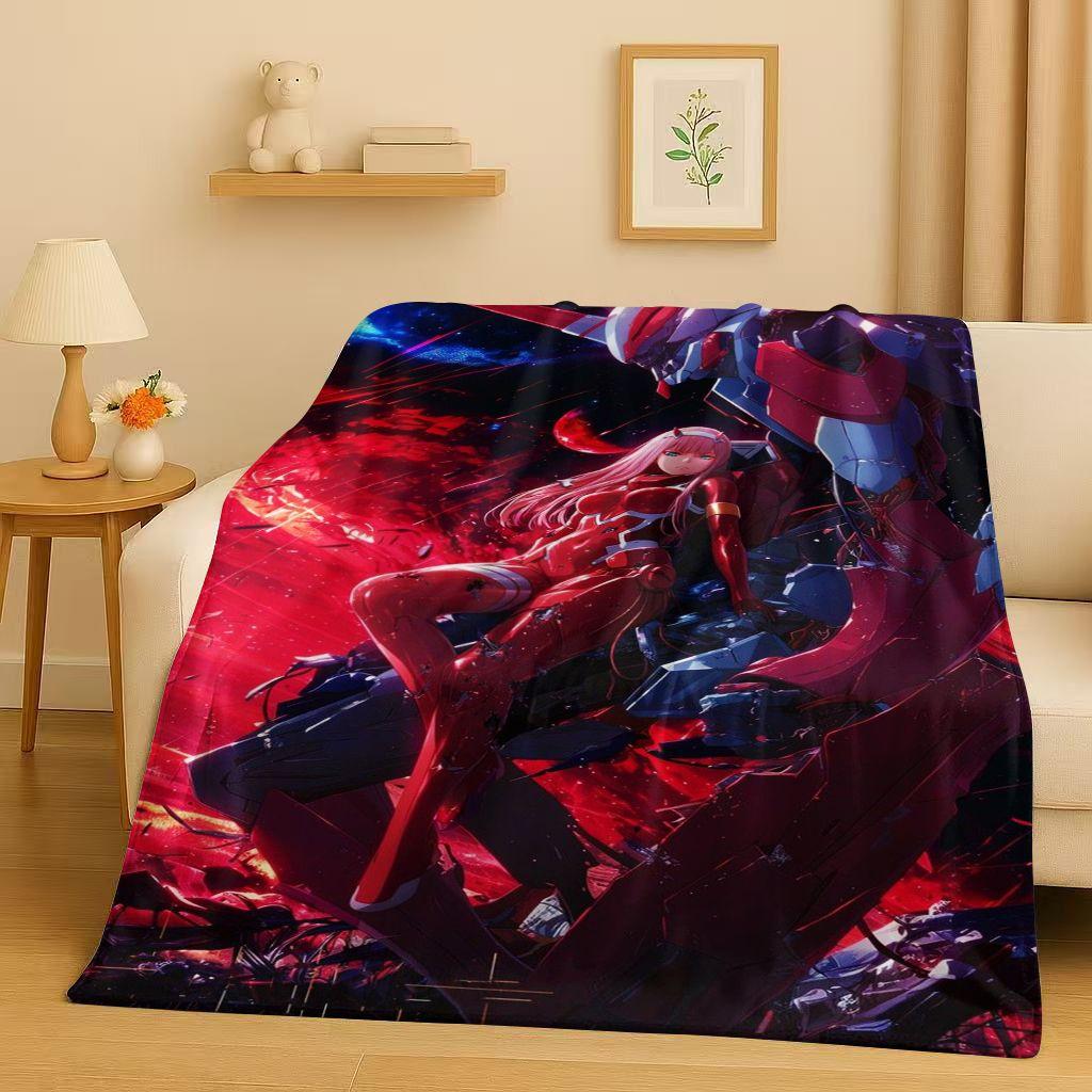 3D Сексуальная Девушка Зеро Ту DARLING in The FRANXX Мультяшное Фланелевое Одеяло, Мягкий Теплый Плюшевый Плед для Дома Спальни Кровати Дивана Покрывало Офиса