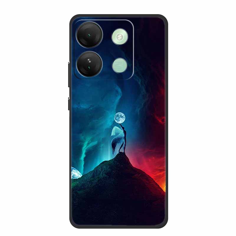 Чехол для телефона для Infinix Smart 7 HD Задняя крышка Черный силиконовый Ударопрочный Мягкий Funda для Infinix Smart 7 Plus Чехол 7Plus Coque