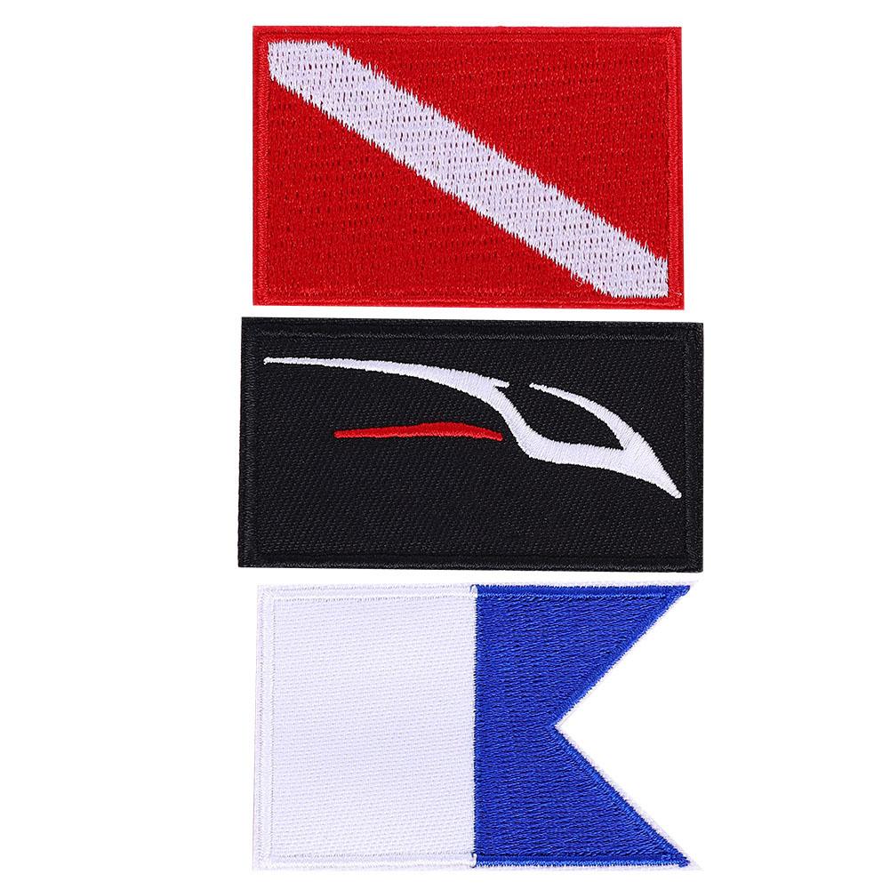 3 шт. нашивка с флагом для дайвинга, вышитый значок дайвера, аксессуары для рюкзака и шапки