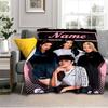 1PC Custom Name "Name Group Fashion" flannel blanket versatile,all-season throw suitable for the living room,bedroom,camping,travel,and gift