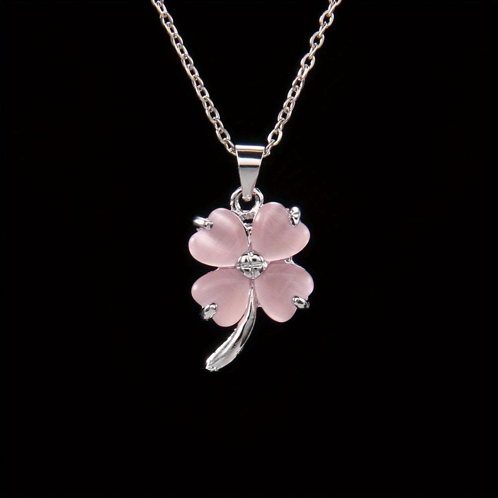 Классическое и модное колье с четырьмя листочками клевера и цепочкой на ключице, лучший подарок для девушки.