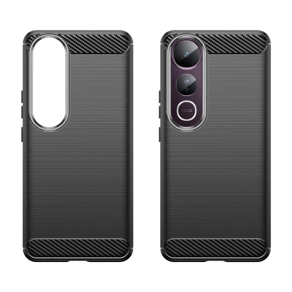 For vivo V50 Lite 5G/4G Case Protective Phone Cover Carbon Fiber Texture Brushed