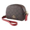 New COACH Serena Signature Coated Canvas With Smooth Leather Crossbody Bag, Shoulder Bag Women's Tan 2628-IMRVQ