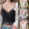 Lace Bras Top Women Deep V Neck Sexy Lingerie Wire Free Bra Tank Tops Female Underwear V Back Bralette Padded Camisole