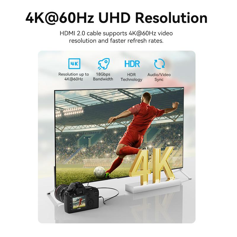 Кабель Vention Mini HDMI-HDMI 4K Mini HDMI Шнур «папа-папа» для камеры Sony GoPro, телефона, планшета, проектора HDTV 1 м, 1,5 м, 2 м, 3 м, кабель HDMI