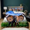 Boho Elephant Duvet Cover Set Bohemian Mandala Elephant Bedding Set Safari Animal Indian Exotic Queen King Polyester Quilt Cover