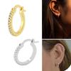 1 пара женских сережек-обнимашек с кубическим цирконием, круглая форма, подарок на день рождения, свадьбу, поездки на работу, выпускной, ювелирные изделия, серьги-кольца