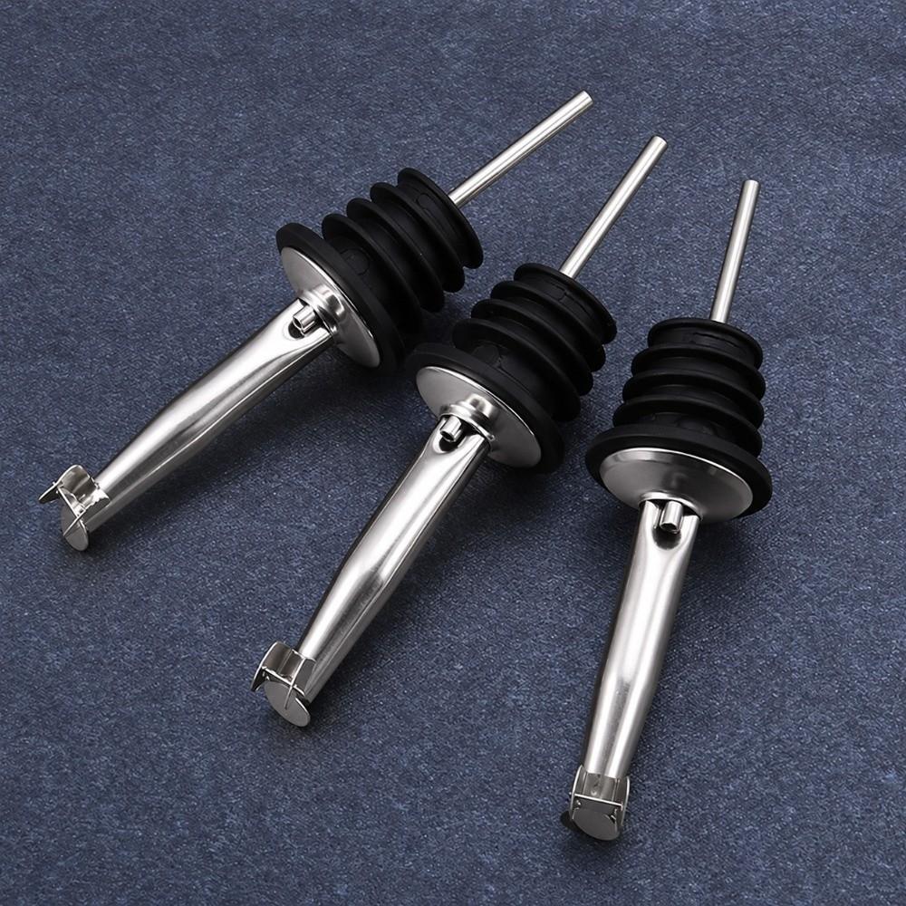 2 PCS Stainless Steel Oil Spout Pourer Flip Lid Bottle Spout Dispenser  Olive Oil Wine
