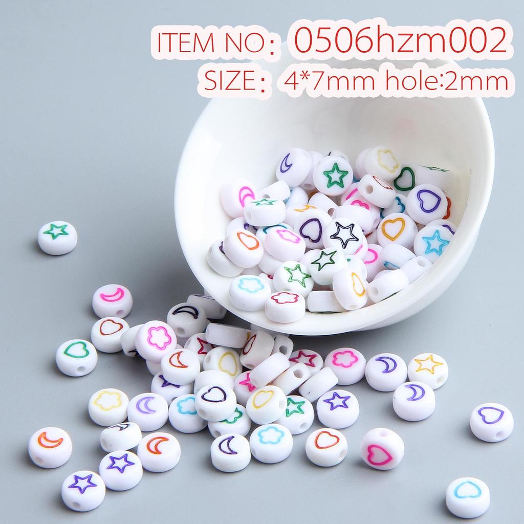 10g Pack of Flat Acrylic Alphabet Beads for DIY Children's Beading and Jewelry Keychain Accessories