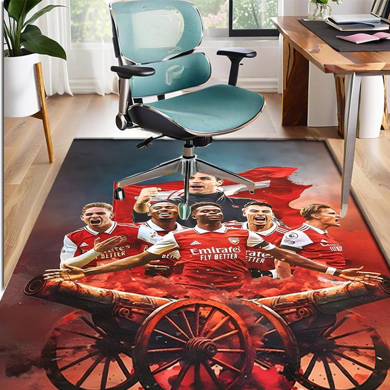 Arsenal F.C Pattern Rug, Indoor/Outdoor Mat, for Picnic, Gameroom, Bedroom, Office, Living Room, Home Decor Carpet, Birthday Gift