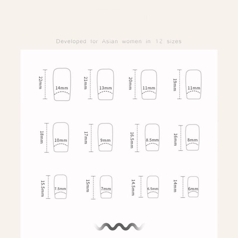 Накладные ногти с накладными ногтями Nials Green Colorful Cloud French Long Square Blue Love Heart