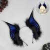 Halloween Vampire Bat Ear Headband Cosplay Accessory Sweet Gothic Party Costume Prop Plush Animal Hairband