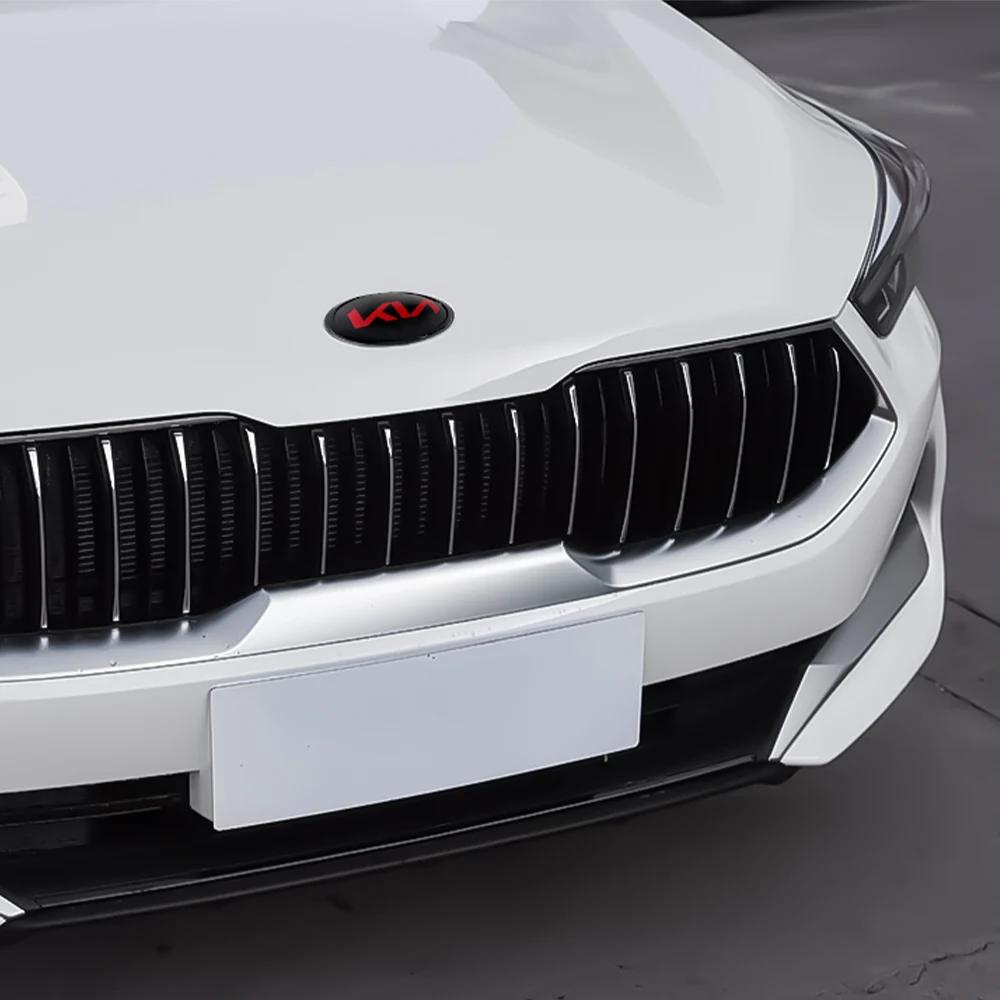 AANO1 1pcs 3D ABS Car Front Hood Logo Emblem Badge Sticker For KIA K2 K3 K5 K7 EV6 KX3 Soul Seltos Sportage Cerato Optima Sorento