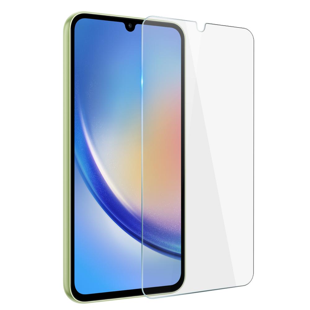 NORTHJO Прозрачный мягкий чехол-накладка из ТПУ для Samsung Galaxy A34 5G с защитной пленкой из закаленного стекла