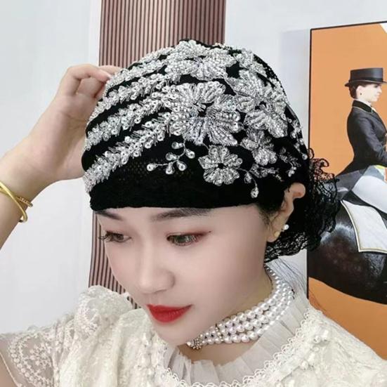 Женская шапка-тюрбан Yousheng, декор с блестками, соответствующий цвету, вышивка, легкий головной платок, крышка для волос, женская повязка на голову, женская повседневная шапочка