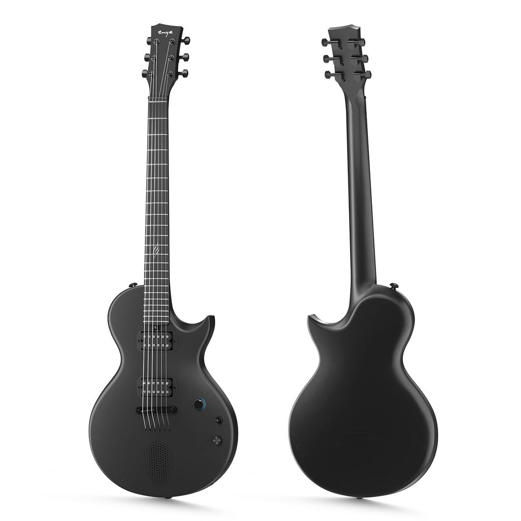 ENYA Nova GO Sonic Smart электрогитара для начинающих, набор из углеродного волокна, динамик 10 Вт, простое управление с приложением, черный, встроенный и мультиэффектор