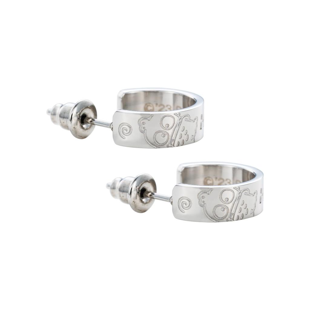 Хангёдон Персонажи Sanrio Серьги из нержавеющей стали Полукольца обе [Белый клевер] (2 шт/для ушей) САСТ-P007SV