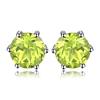 JewelryPalace Круглые Серьги-Гвоздики из Серебра 925 Пробы с Натуральным Желтым Цитрином для Женщин Модные Акцентные Украшения с Драгоценными Камнями Подарок
