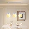Panda Pendant Light 3D Moon Planet Hanging Lamp Bear Rabbit Chandelier with G9 LED Bulb Bedroom Ceiling Lamp for Kids