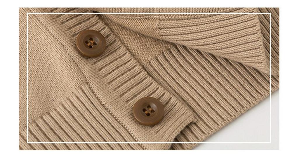 Детский вязаный кардиган с V-образным вырезом на весну и осень - Школьный стиль для мальчиков и девочек, хлопковая верхняя одежда