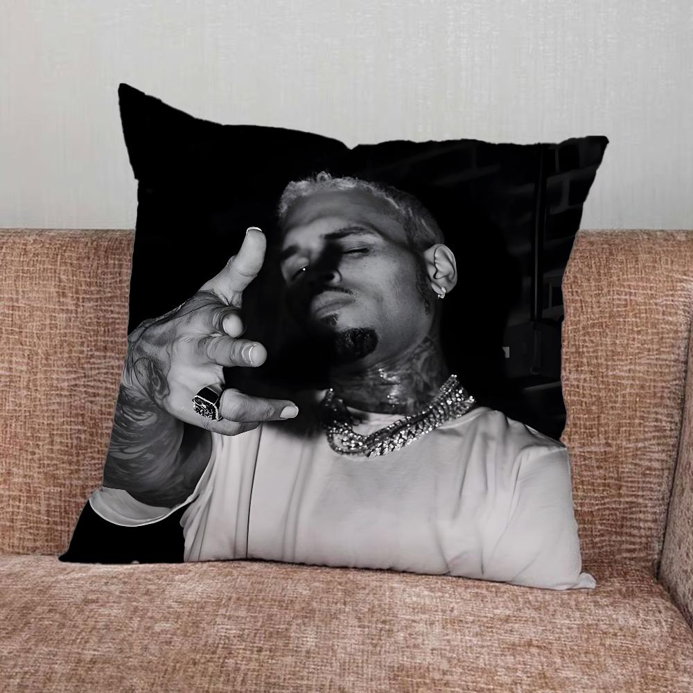 Наволочка для подушки с изображением рэпера C-Chris Brown Для дома, спальни, автомобиля, офиса, гостиной, чехол на подушку для дивана, подходит