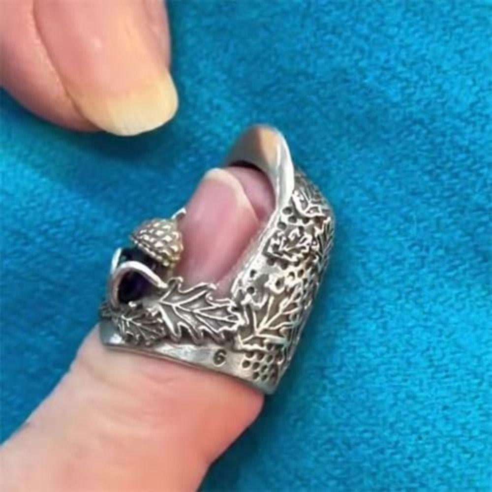 Metal Open Nail Acorn Thimble DIY Craft Embroidery Finger Protector Retro Sewing Thimble Household