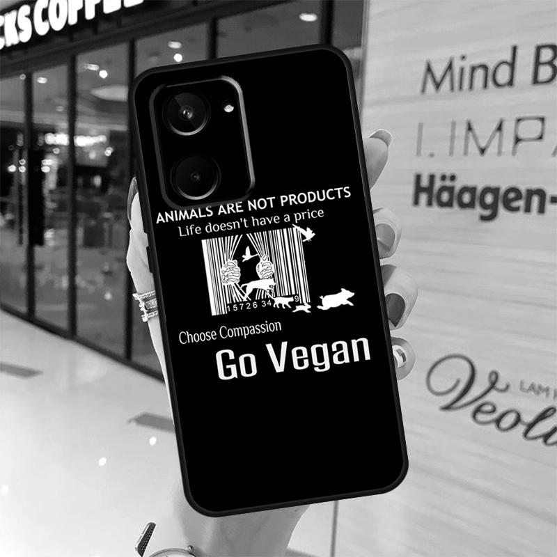Vegan Pattern Case For Realme 15 Pro 14 13 11 12 Pro Plus GT7 GT6 C55 C51 C53 C35 C33 C61 C65 C67 C71 C75