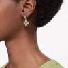 Swarovski Идиллия Серьги-клевер с покрытием из золота, форма капли воды, женские, зеленые 5670664