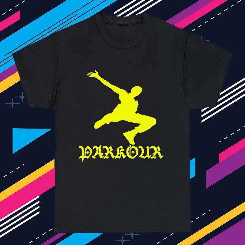 Parkour Outdoor Run Jump Sports Unisexs Black Size S 5xl T Shirt