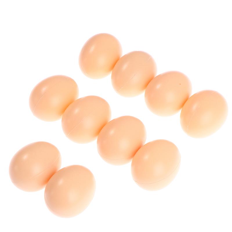 10 шт. Пластиковые имитационные поддельные яйца пасхальные яйца детские игрушки для самостоятельной росписи