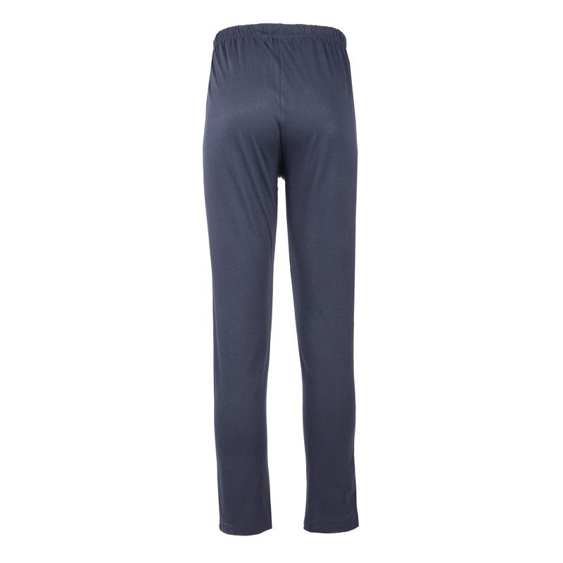 Men's Plain Pajama Set with Logo, Long Sleeves, Round Neck, 100% Cotton, BILL TORNADE