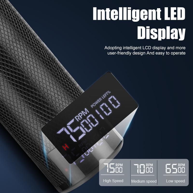 Men's Digital Display Shaver 3 Blade Net Reciprocating Shaver Bald Hair Clipper Whitening Beard Shaver