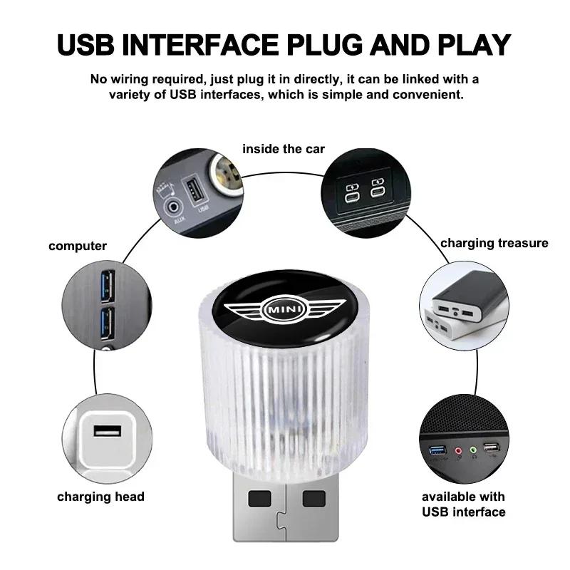 X5 B4 For Bmw Mini USB LED Car Light Auto Interior Atmosphere Light Accessories For MINI Cooper Fridge One S F56 R57 R58 R60 JCW