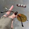 Myopia glasses with three-purpose sunglasses artifact myopia glasses can change color, a mirror with gold silk edge, retro plain glasses