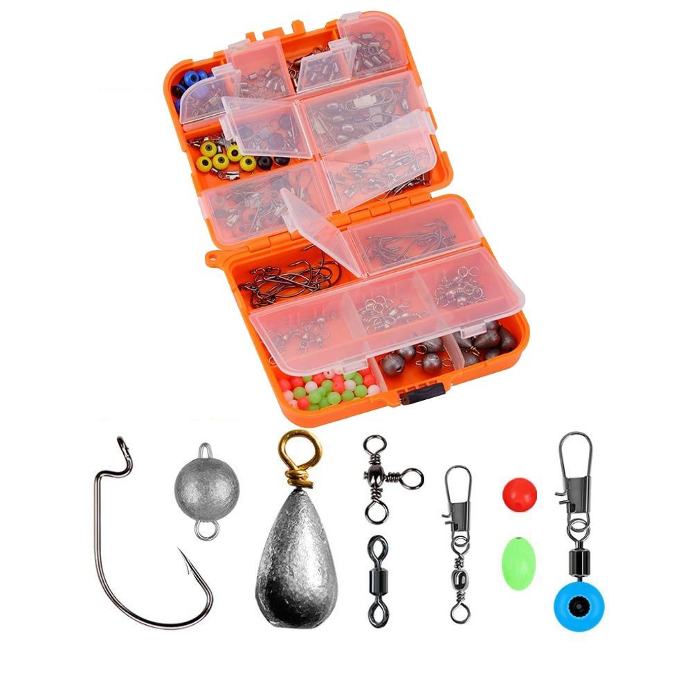 Lure Storage Box Fishing Tackles Box Swivels Clips Fishing Hooks Set Box  Carp Fishing