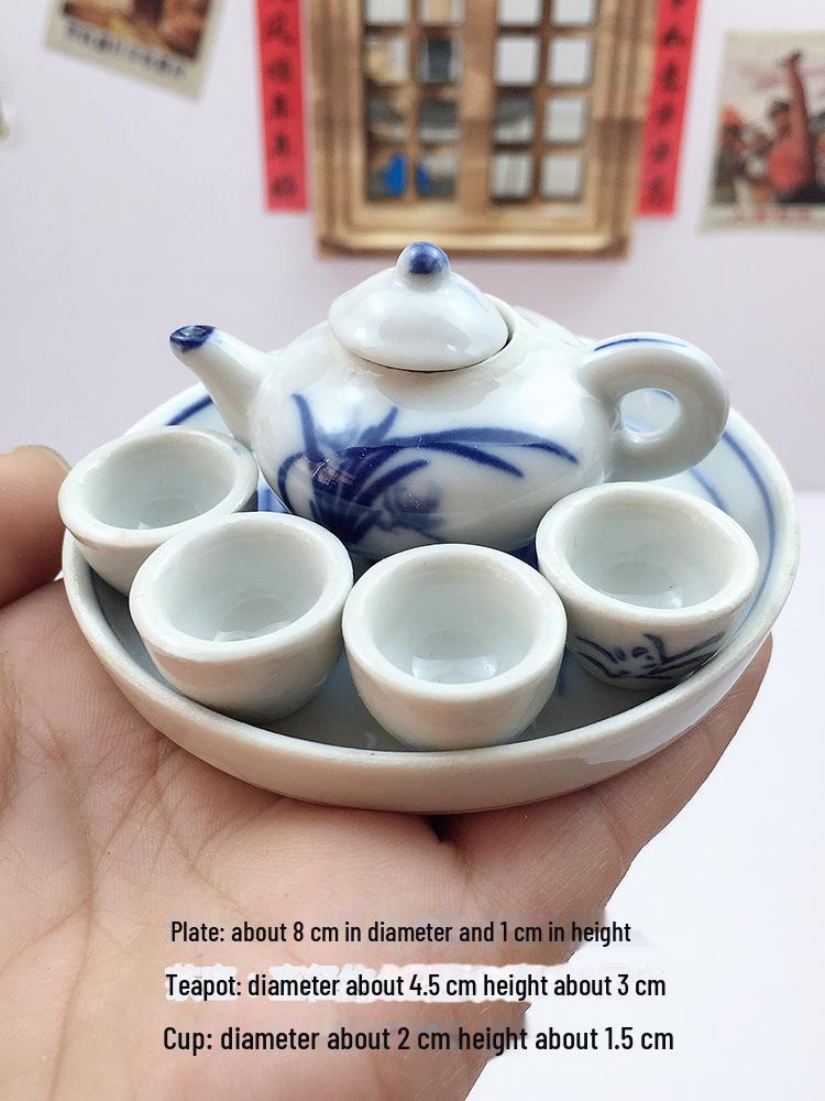 Миниатюрный керамический чайный сервиз для детского игрового домика – украшения для чайников и чашек
