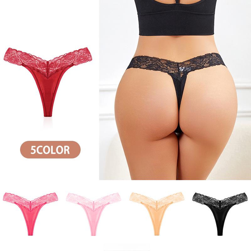 European and American Sexy Lace Thong Underwear for Women - Plus Size, Low Waist, Summer BreathableSuppressLint: 148 Characters
